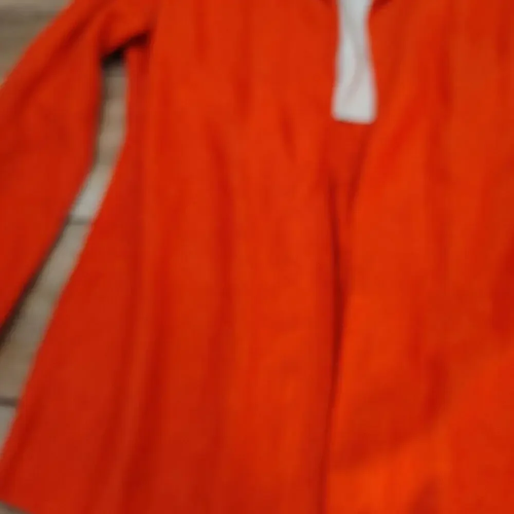 Coldwater Creek 100% Linen Blazer Jacket Orange Coral Classic Women's Size 12